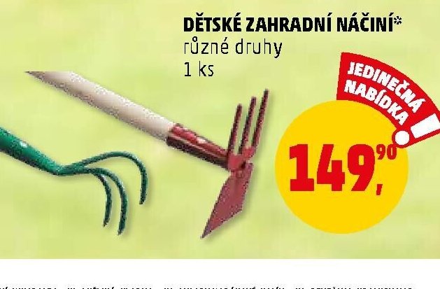 DĚTSKÉ ZAHRADNÍ NÁČINÍ různé druhy
