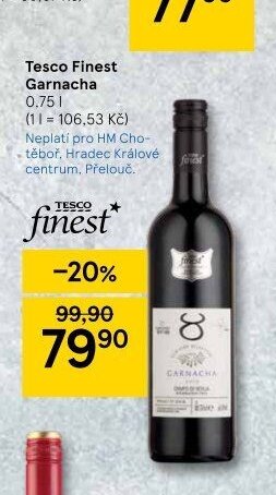 Tesco Finest Garnacha 0,75 l
