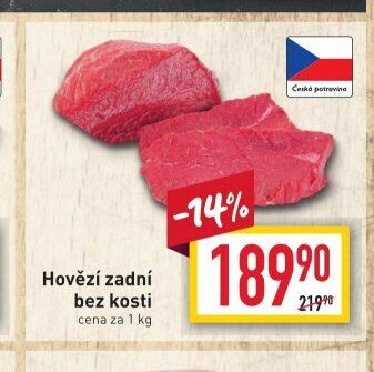 Hovězí zadní bez kosti