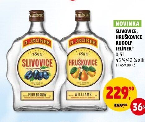 Slivovice, Hruškovice Rudolf Jelínek 0,5 l