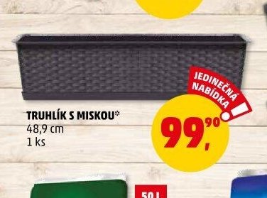 TRUHLÍK S MISKOU 48,9 cm