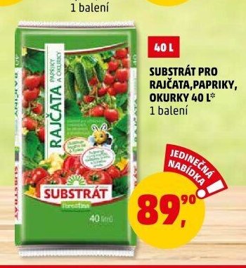 Substrát pro rajčata, papriky, okurky 40 l