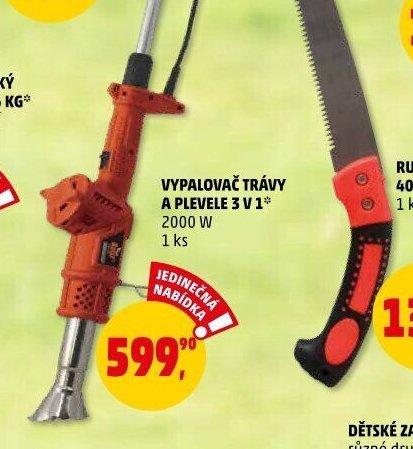 VYPALOVAČ TRÁVY A PLEVELE 3 V 1