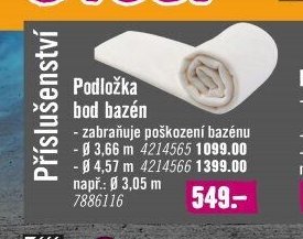 Podložka pod bazén