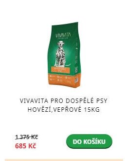 Vivavita pro dospělé psy hovězí, vepřové 15kg - Mountfield akcniletaky.com