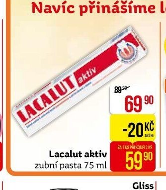 Lacalut aktiv zubní pasta 75 ml
