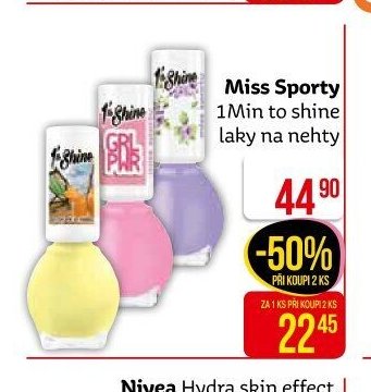 Miss Sporty 1Min to shine laky na nehty