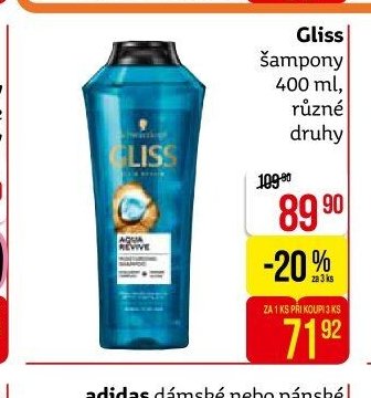 Gliss šampony 400 ml, různé druhy