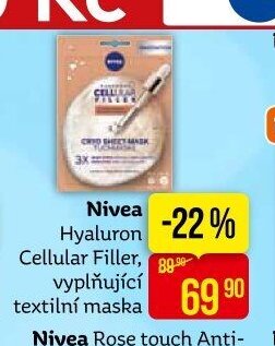 Nivea Hyaluron Cellular Filler, vyplňující textilní maska