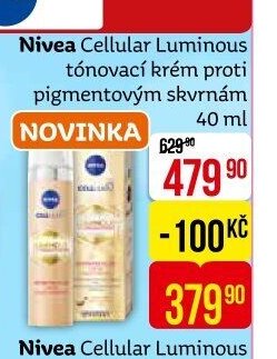 Nivea Cellular Luminous tónovací krém proti pigmentovým skvrnám 40 ml