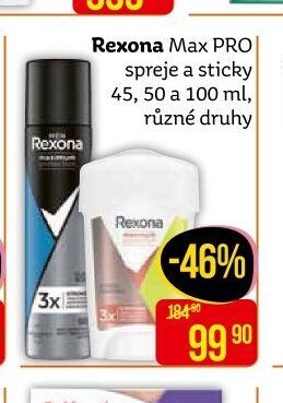 Rexona Max PRO spreje a sticky 45, 50 a 100 ml, různé druhy