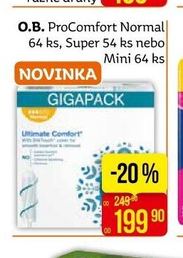 O.B. ProComfort Normal 64 ks, Super 54 ks nebo Mini 64 ks