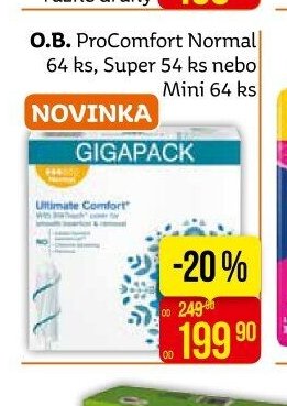 O.B. ProComfort Normal 64 ks, Super 54 ks nebo Mini 64 ks