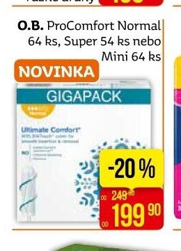 O.B. ProComfort Normal 64 ks, Super 54 ks nebo Mini 64 ks
