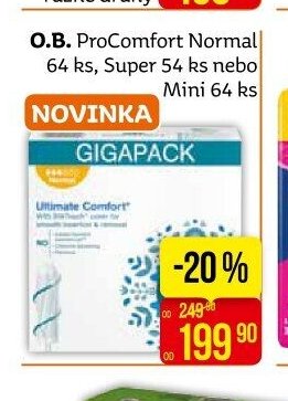 O.B. ProComfort Normal 64 ks, Super 54 ks nebo Mini 64 ks
