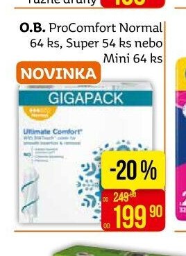 O.B. ProComfort Normal 64 ks, Super 54 ks nebo Mini 64 ks