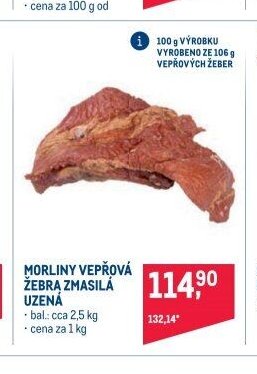 MORLINY VEPŘOVÁ ŽEBRA ZMASILÁ UZENÁ
