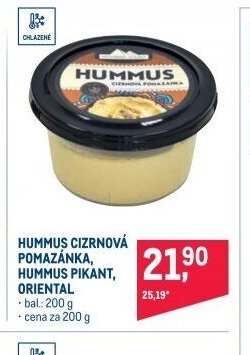 HUMMUS CIZRNOVÁ POMAZÁNKA, HUMMUS PIKANT, ORIENTAL