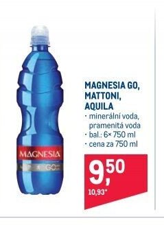 MAGNESIA GO, MATTONI, AQUILA