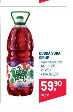 DOBRÁ VODA SIRUP
