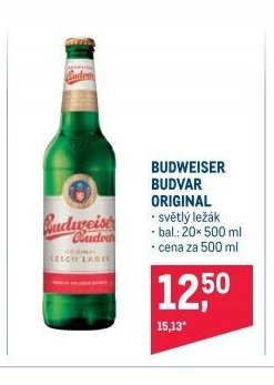 BUDWEISER BUDVAR ORIGINAL