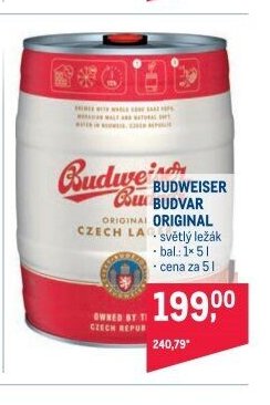 BUDWEISER BUDVAR ORIGINAL