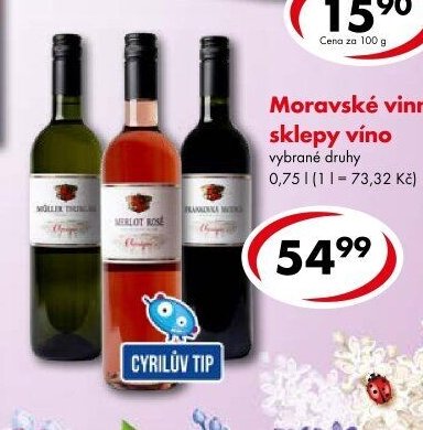 Moravské vinné sklepy víno