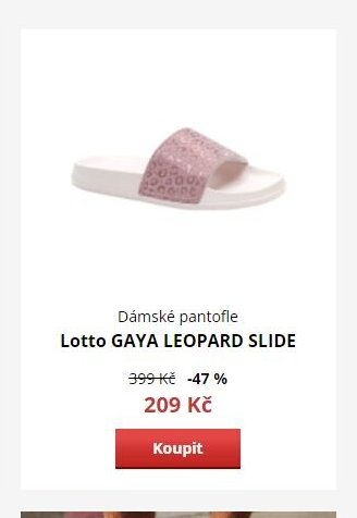 Dámské pantofle Lotto GAYA LEOPARD SLIDE