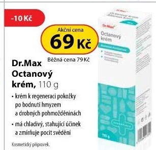 Krém octanový při otocích, pohmožděninách a poštípání hmyzem Dr. Max