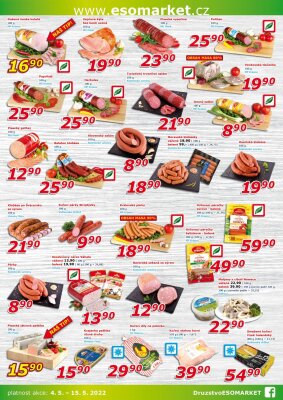 akční leták ESO MARKET 4.5.2022-15.5.2022