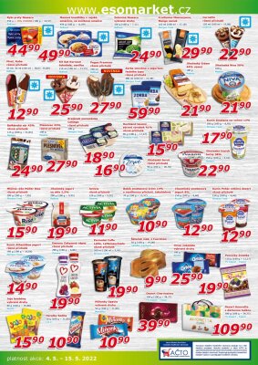 akční leták ESO MARKET 4.5.2022-15.5.2022