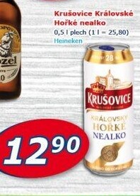 Pivo nealkoholické Královsky hořké Krušovice