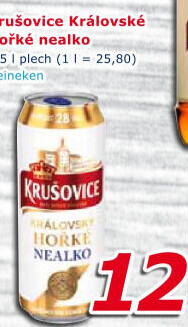 Pivo nealkoholické Královsky hořké Krušovice
