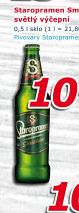 Pivo světlé výčepní 10° Smíchov Staropramen