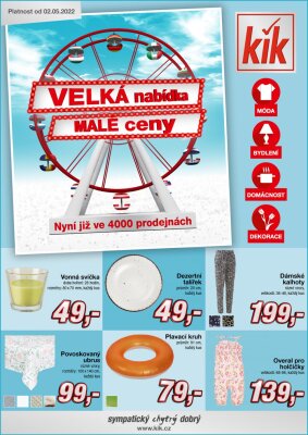 akční leták Kik textil 2.5.2022-31.5.2022