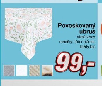 Povoskovaný ubrus