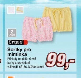 Ergee Šortky pro miminka
