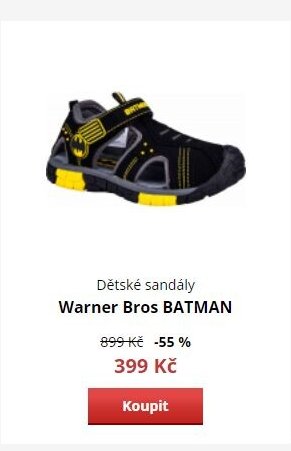 Dětské sandály Warner Bros BATMAN