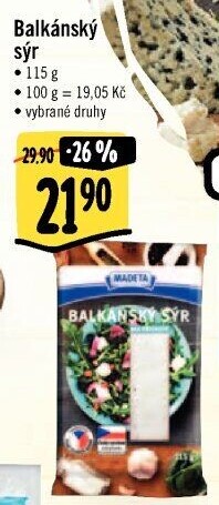 Balkánský sýr Madeta