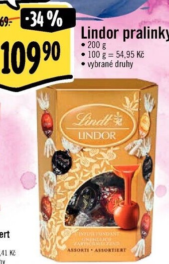 Bonboniéra Pralinky Lindor Lindt