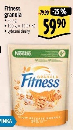 Cereálie Fitness granola Nestlé