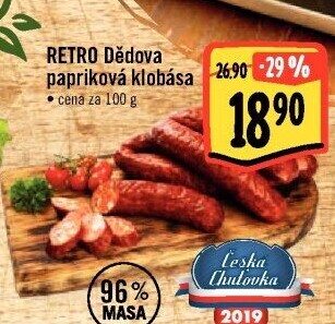 Dědova klobása papriková Albert Retro