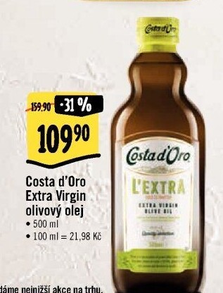 Olivový olej extra panenský Costa D'