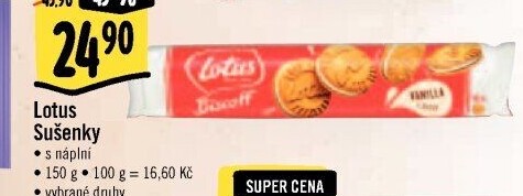 Sušenky sandwich Lotus