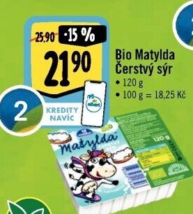 Sýr čerstvý bio Matylda Milko