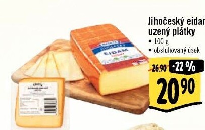 Sýr Eidam uzený 44% Jihočeský Madeta