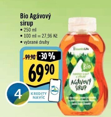 Agávový sirup Bio Country Life