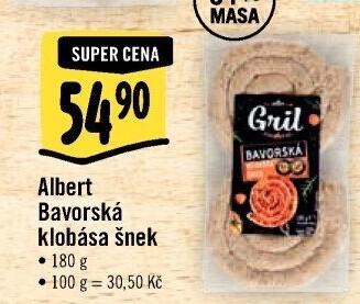Bavorská klobása šnek Albert Gril