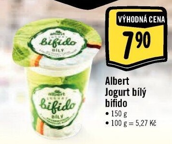 Bilý jogurt Bifido Albert
