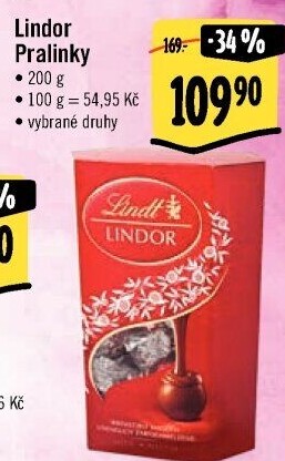 Bonboniéra Pralinky Lindor Lindt